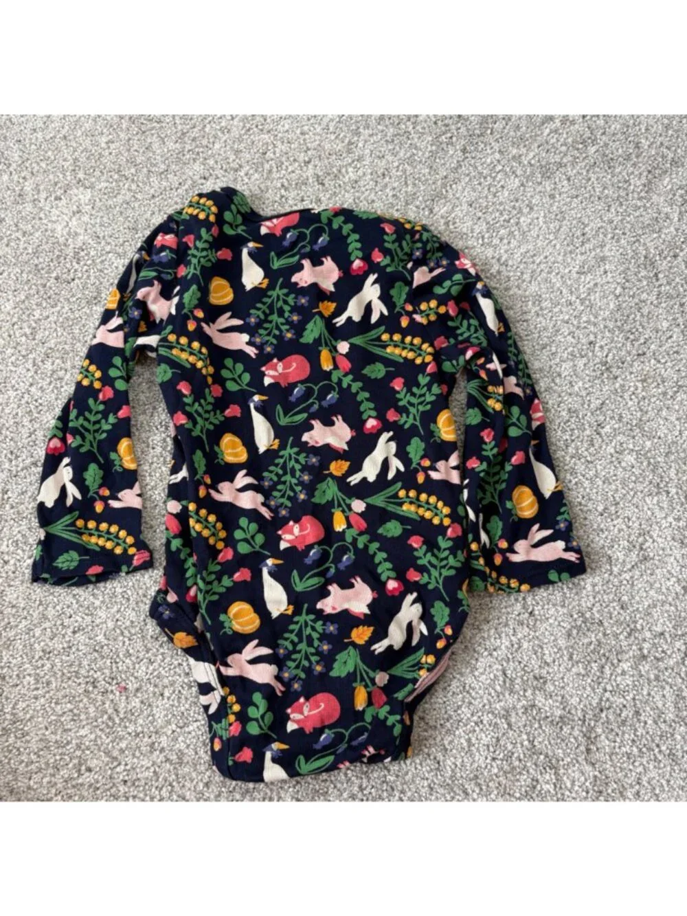 Dip One Piece Infant Baby Girl Outfit 12-18 months Long Sleeve Animals Baroque